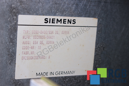 6SC6608-0AA01 SIEMENS D380-D430/85A DS SIMODRIVE