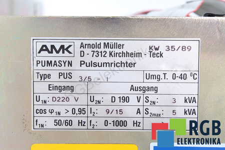 PUS3/5-I AMK 90V 9/15A PUMASYN