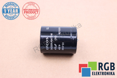 KONDENSATORIUS B43504-A9477-M EPCOS 470UF, 400V KONDENSATORIUS