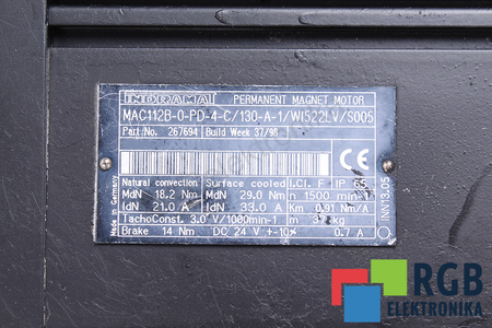 MAC112B-0-PD-4-C/130-A-1/WI522LV/S005 INDRAMAT R911267694