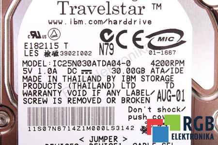 IC25N030ATDA04-0 IBM TRAVELSTAR