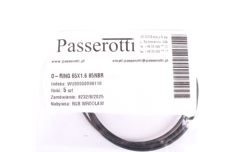 65X1.6 85NBR O-RING TARPINĖ
