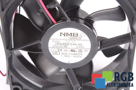 08025SA-24R-AA NMB TECHNOLOGIES PAKAITALAS 3110RL-05W-B70 80X80X25MM, 24V, 0.22A VENTILIATORIUS