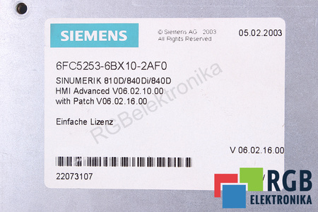 6FC5253-6BX10-2AF0 SIEMENS BYLA