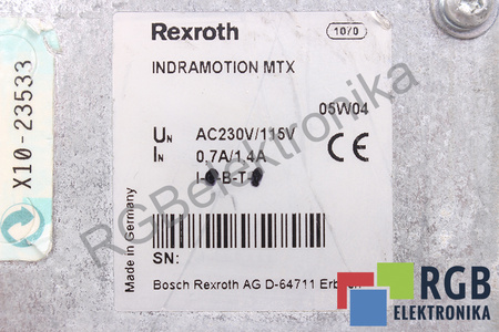 VSP40 INDRACONTROL BOSCH REXROTH INDRAMOTION MTX