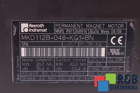 MKD112B-048-KG1-BN BOSCH REXROTH STATORIAUS