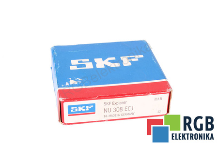 NU308ECJ SKF 9500RPM, 8000RPM, 40X90X23, 93KN, 78KN RITININIS GUOLIS