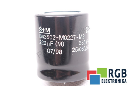 KONDENSATORIUS B43502-M0227-M2 S+M 220UF, 385VDC KONDENSATORIUS