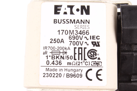 SAUGIKLIS 170M3466 EATON / BUSSMANN 690V, 250A, 60MM, 50MM