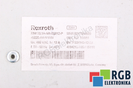 KNK03.1A-NR-B0012-P-U226-A4-NNNN BOSCH REXROTH R911344500 FILTRAS