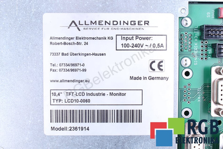 LCD10-0060 ALLMENDINGER MONITORIAUS LCD EKRANAS