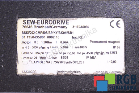 BSKF202 SEW EURODRIVE CMP50S/BP/KY/AK0H/SB1