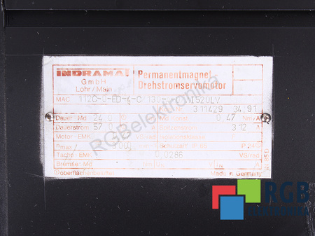 MAC112C-0-ED-4-C/130-A-0/WI520LV INDRAMAT