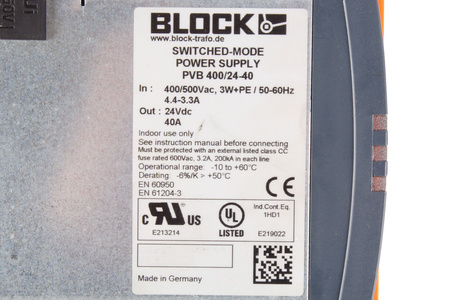 PVB400/24-40 BLOCK MAITINIMO ŠALTINIS