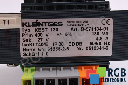 KEST130 KLEINTGES B-571134-01 TRANSFORMATORIUS