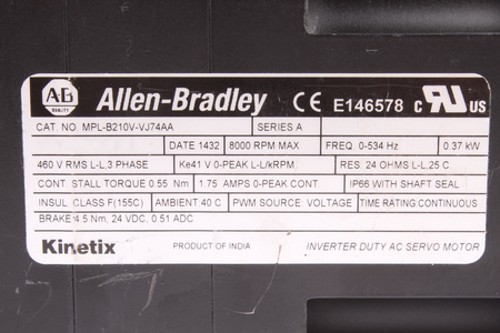 MPL-B210V-VJ74AA ALLEN BRADLEY