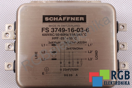 FS 3749-16-03-6 SCHAFFNER DROSSELIS