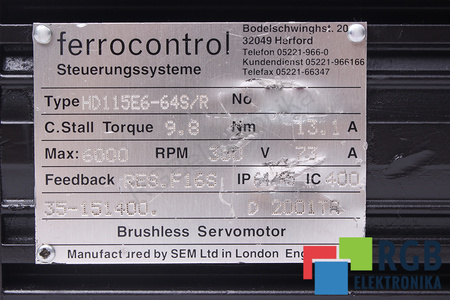 HD115E6-64S/R FERROCONTROL
