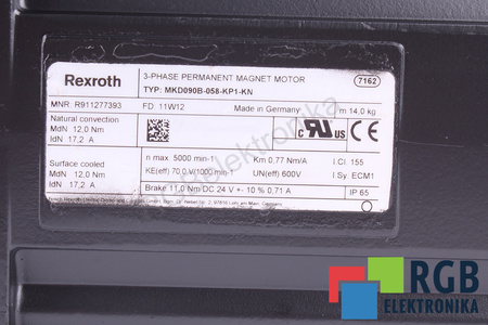 MKD090B-058-KP1-KN REXROTH INDRAMAT STATORIAUS