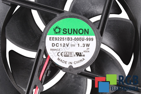 EE92251B3-000U-999 SUNON 92X92X25MM, 12V VENTILIATORIUS