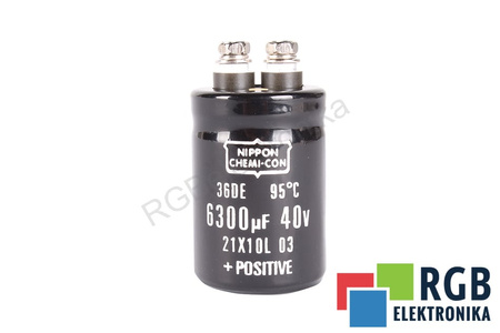 KONDENSATORIUS E36D400LPN632UA54N NIPPON 36DE 6300UF, 40V