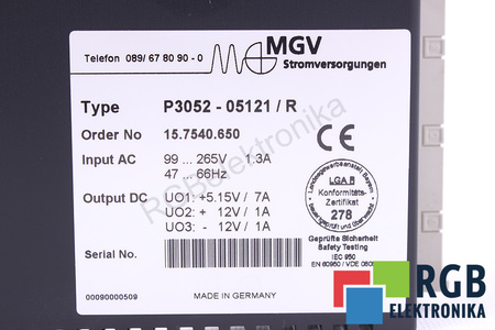 P3052-05121/R MGV 15.7540.650