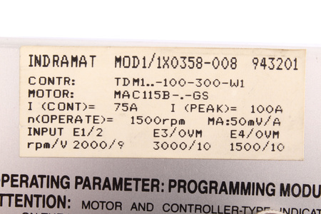 MOD1/1X0358-008 REXROTH INDRAMAT
