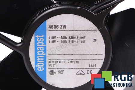 4606ZW EBM PAPST 119X119X38MM, 115V VENTILIATORIUS