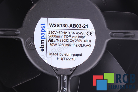 W2S130-AB03-21 EBM PAPST 230V, 0.3A, 150MM, 55MM VENTILIATORIUS