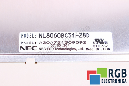 NL8060BC31-28D NEC 12.1" LCD MATRICA