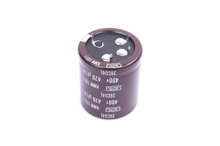 KONDENSATORIUS 26C04L NIPPON KMM105 470UF, 400VDC KONDENSATORIUS