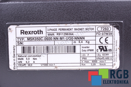 MSK050C-0600-NN-M1-UG0-NNNN BOSCH REXROTH R911298354