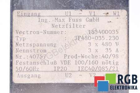 3F480-035.230 FUSS EMV FILTRAS