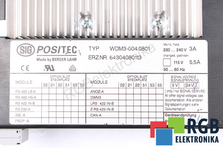 WDM3-004.0801 BERGER LAHR POSITEC