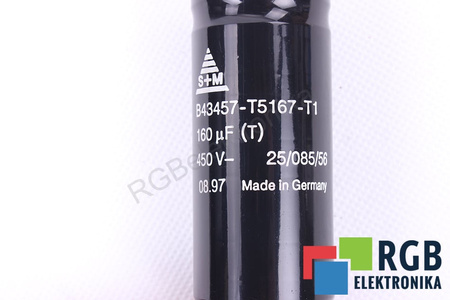 KONDENSATORIUS B43457-T5167-T1 S+M 160UF, 450VDC KONDENSATORIUS