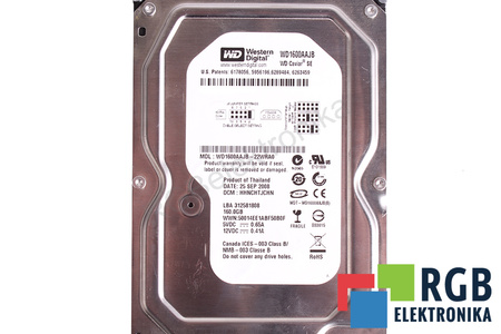 WD1600AAJB-22WRA0 WESTERN DIGITAL WD1600AAJB