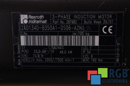 2AD134D-B35OA1-DS06-A2N1 BOSCH REXROTH R911287683