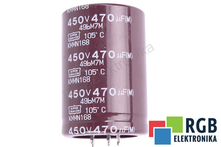 KONDENSATORIUS KMMN168 NIPPON 470UF, 450V KONDENSATORIUS
