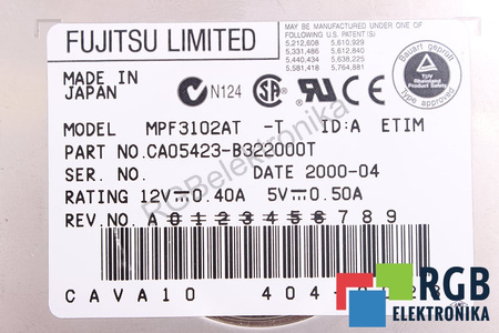 MPF3102AT FUJITSU 10.2GB IDE 3.5” 10.2GB IDE 3.5”