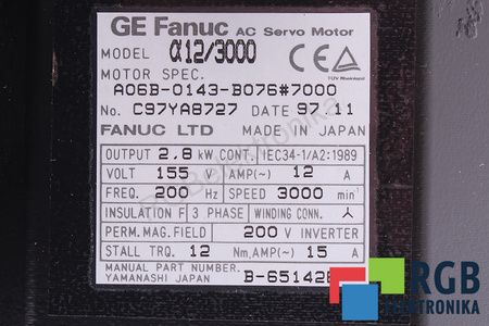 A06B-0143-B076#7000 FANUC A12/3000