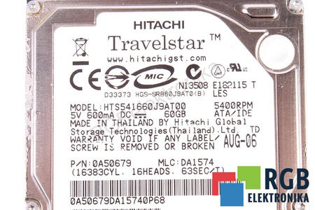 HTS541660J9AT00 HITACHI TRAVELSTAR 60GB