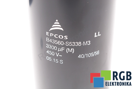 KONDENSATORIUS B43560-S5338-M3 EPCOS 3300UF, 450V KONDENSATORIUS