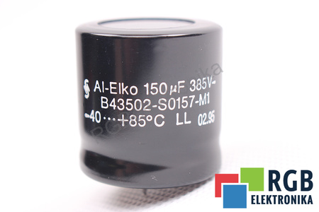 KONDENSATORIUS B43502-S0157-M1 SIEMENS 150UF, 385VDC KONDENSATORIUS