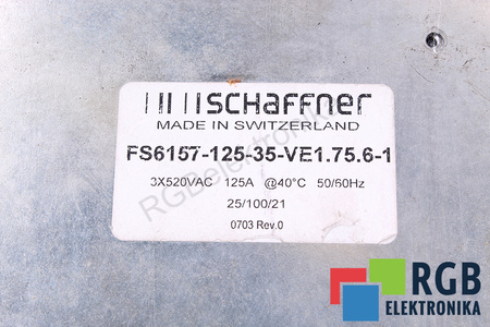 FS6157-125-35-VE1.75.6-1 SCHAFFNER FS6157-125-35 FILTRAS