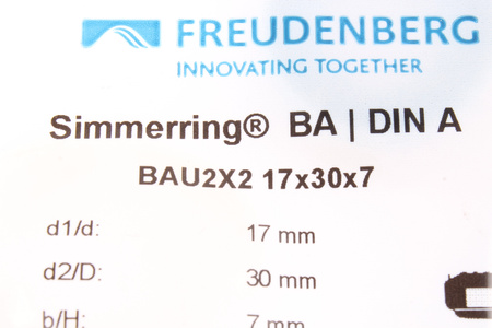 17X30X7 FREUDENBERG BAU2X2 72 NBR 902 PAKAVIMAS