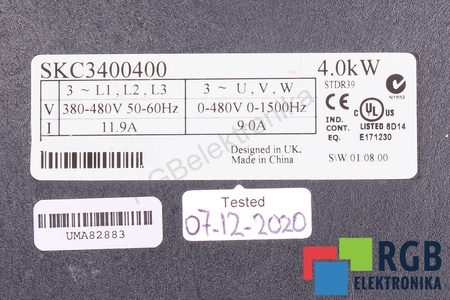 SKC3400400 CONTROL TECHNIQUES COMMANDER SK