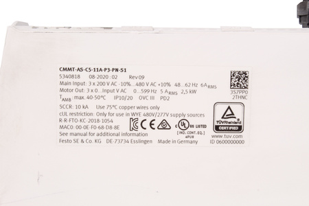 CMMT-AS-C5-11A-P3-PC-S1 FESTO