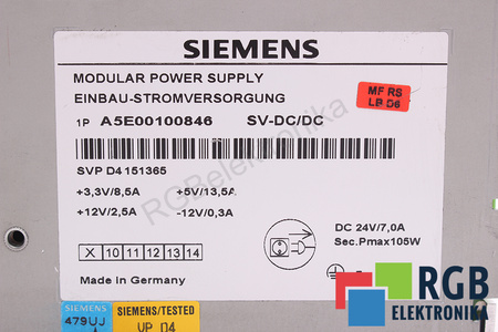 A5E00100846 SIEMENS SIMATIC PC KOMPIUTERIO MAITINIMO ŠALTINIS