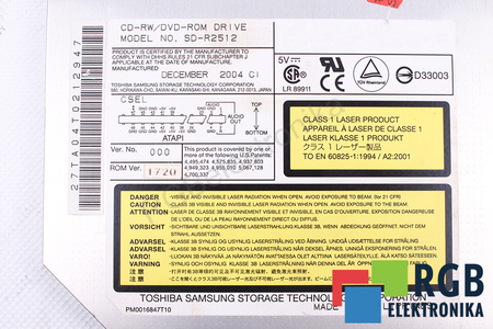 SD-R2512 TOSHIBA DVD / CD ROM