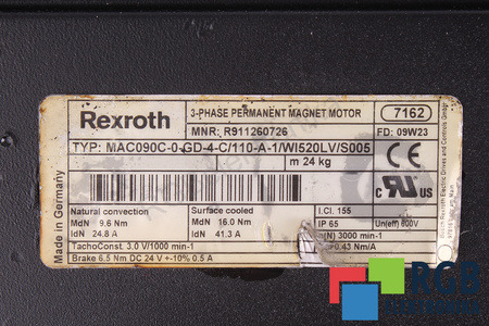 MAC090C-0-GD-4-C/110-A-1/WI520LV/S005 REXROTH R911260726